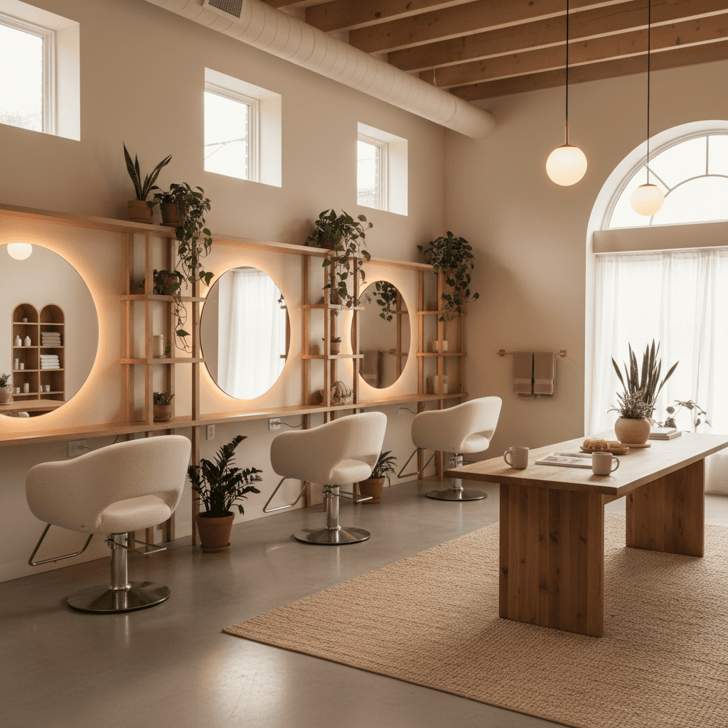 Wnętrze salonu fryzjerskiego
